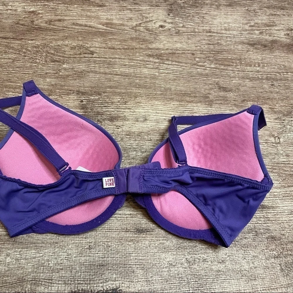 Victoria's Secret Pink Push Up Bra Purple - Picture 3 of 3
